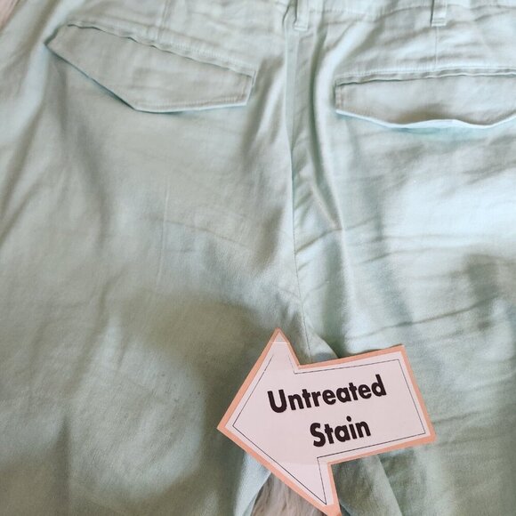 Rag & Bone Dylan Cropped Linen Wide Leg Pant Mint Green Size 8 Casual Business - Picture 6 of 13